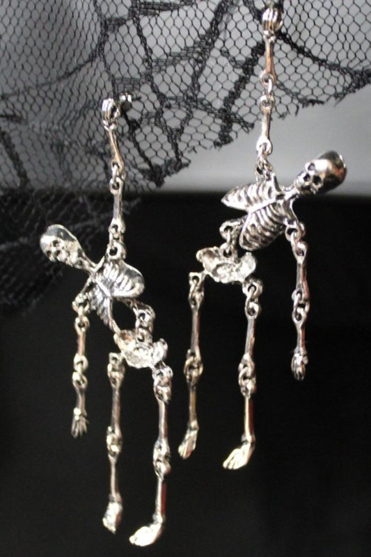 Metal Skeleton Earrings